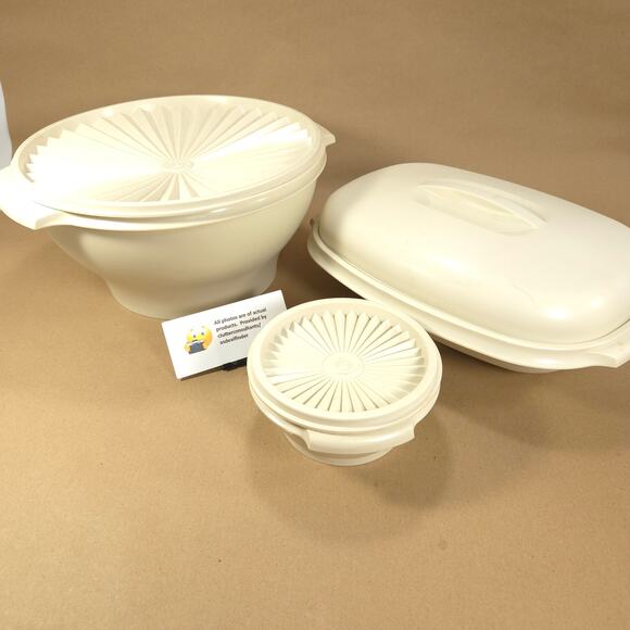 Tupperware #1273 Rice Steamer #880 Servalier Salad Bowl #1323 Servalier Bowl - Picture 1 of 8
